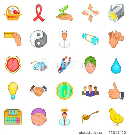 Banquet icons set, cartoon style 35813410