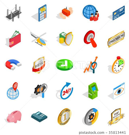 Business planning icons set, isometric style Business planning icons set, isometric style 35813441
