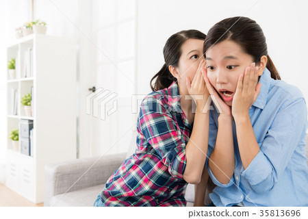 attractive girl feeling surprised and shocked 35813696