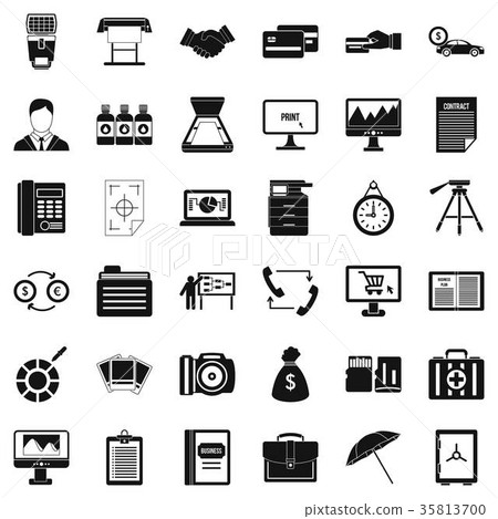 Department icons set, simple style 35813700