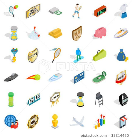 Small victory icons set, isometric style 35814420