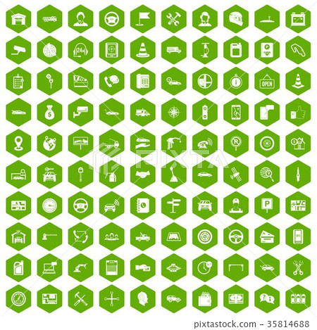 100 auto service center icons hexagon green 100 auto service center icons hexagon green 35814688