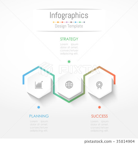 Infographic design elements with 3 options. 35814904