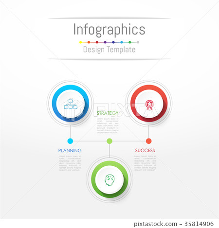 Infographic design elements with 3 options. 35814906