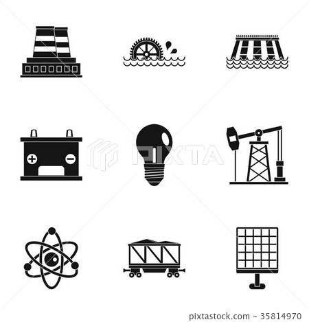 Energy icon set, simple style - Stock Illustration [35814970] - PIXTA