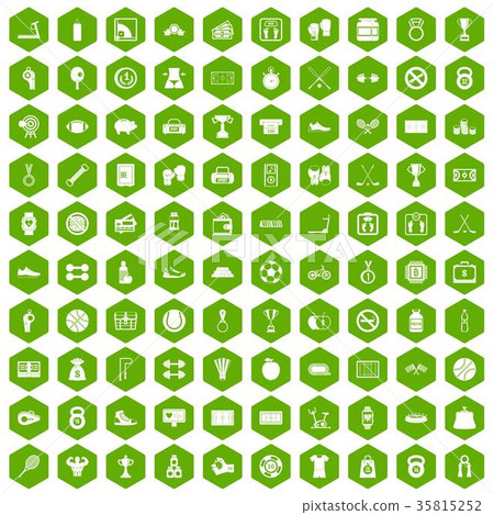 100 basketball icons hexagon green 100 basketball icons hexagon green 35815252