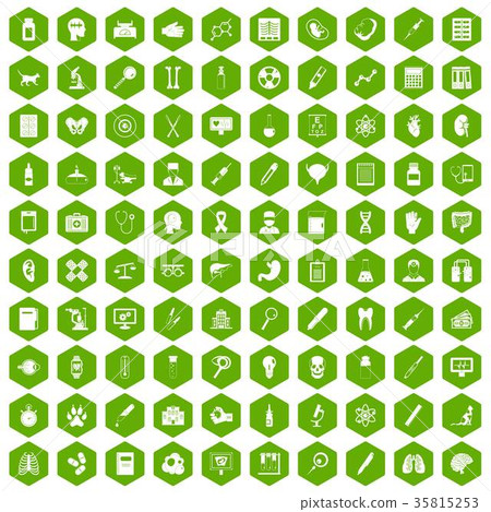100 diagnostic icons hexagon green 100 diagnostic icons hexagon green 35815253