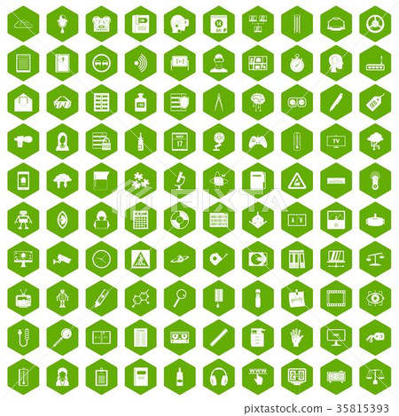 100 information icons hexagon green 100 information icons hexagon green 35815393
