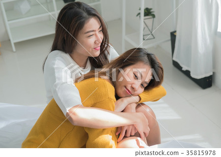 Lovely lesbian couple together concept 35815978