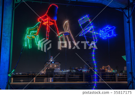 [Yokohama night view] Minato Mirai Super Starvago Smart illumination Yokohama 35817175