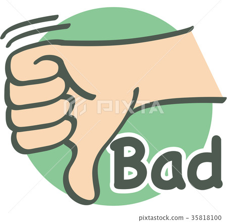 手勢_手指字母_壞 35818100