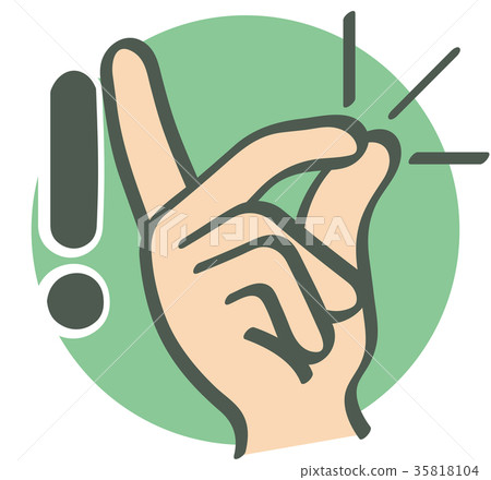 手勢_手指字母_！ 35818104