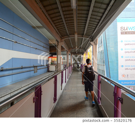People walking on street in Bangkok, Thailand People walking on street in Bangkok, Thailand 35820176