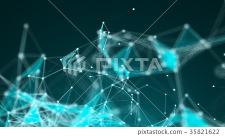 Abstract Polygonal Space Background with 35821622