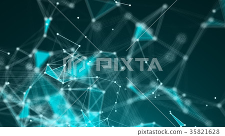 Abstract Polygonal Space Background with 35821628