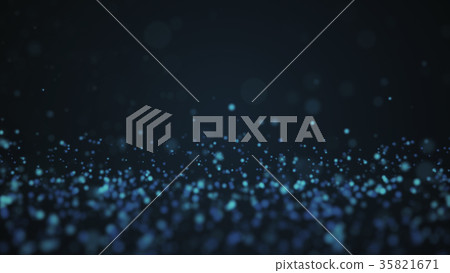 Glitter vintage lights background. Blue defocused 35821671