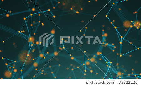 Abstract connection dots. Technology background 35822126