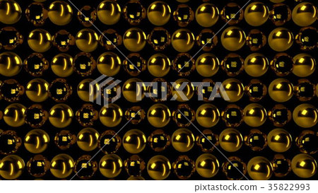 Abstract gold sphere 35822993