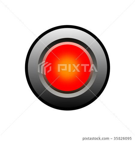 Red button isolate on white background vector illu - Stock Illustration ...