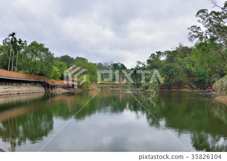 Beautiful rural pond in Bronze Village, Miaoli County, Taiwan 35826104
