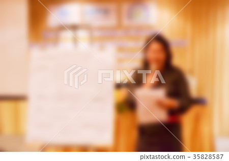 Abstract blurred people presentation 35828587