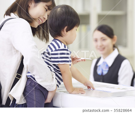 Bank window customer Bank window customer 35828664