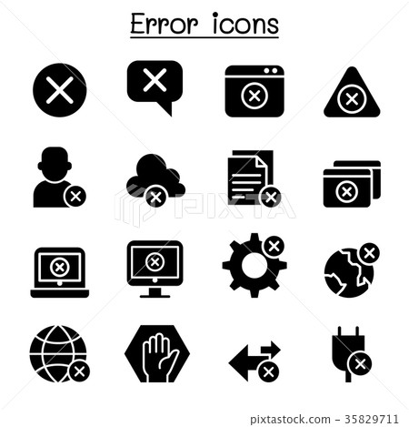 Error icon set 35829711