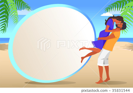 Frame for Photo with Beach and Couple in Love Frame for Photo with Beach and Couple in Love 35831544