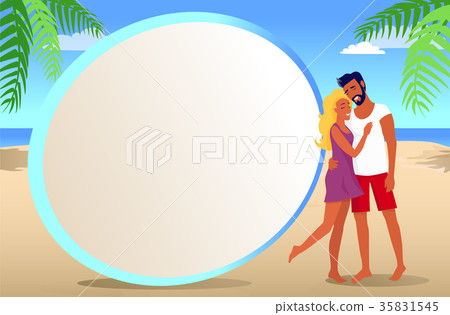 Frame for Photo with Couple on Tropical Beach Frame for Photo with Couple on Tropical Beach 35831545