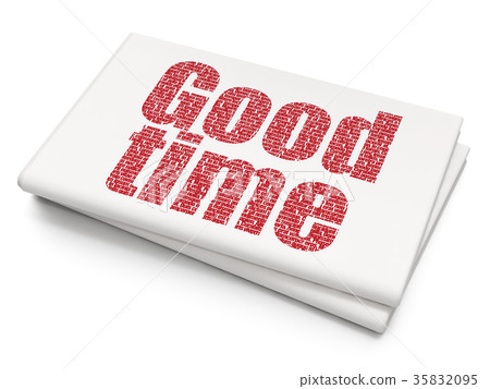 Time concept: Good Time on Blank Newspaper 35832095