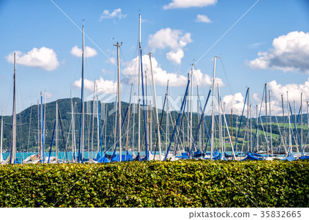 yachts at marina in the lake 35832665