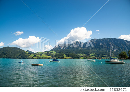 yachts on the lake yachts on the lake 35832671