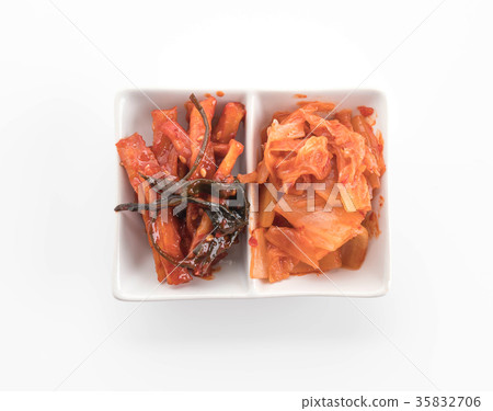 Chinese cabbage, squid and radish kimchi Chinese cabbage, squid and radish kimchi 35832706