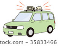 Public information car (contour line with green) 35833466