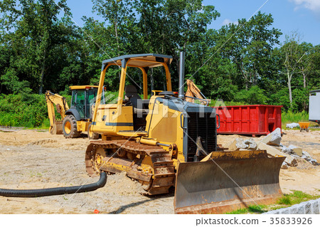 new construction excavators and garbage containers new construction excavators and garbage containers 35833926