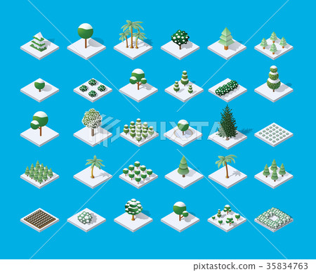 Set of snow snowbound 35834763