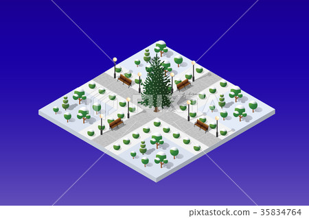 Set of snow snowbound 35834764