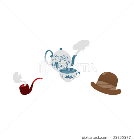 vector flat british english gentleman symbols set vector flat british english gentleman symbols set 35835577