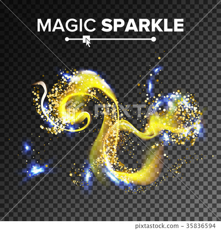 Gorgeous Sparkling Effect Vector. Flying Gorgeous Sparkling Effect Vector. Flying 35836594