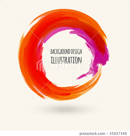 Watercolor circle texture. Vector circle elements Watercolor circle texture. Vector circle elements 35837348