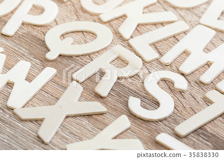 ABC on the wooden background ABC on the wooden background 35838330