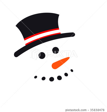 Cute Snowman. Vector Illustration Greeting Card 35838478