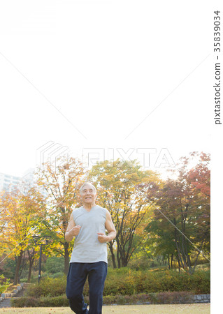 生活在公園的老年人,健康晚年 生活在公園的老年人,健康晚年 35839034