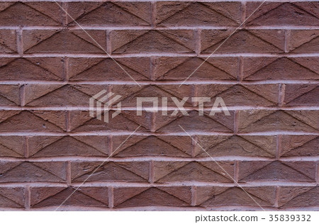 New red brick wall, texture of rhombus New red brick wall, texture of rhombus 35839332