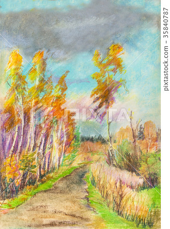 Panorama of aurumn landscape Panorama of aurumn landscape 35840787