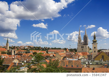 Zagreb cathedral and St Catherine church Zagreb cathedral and St Catherine church 35841347