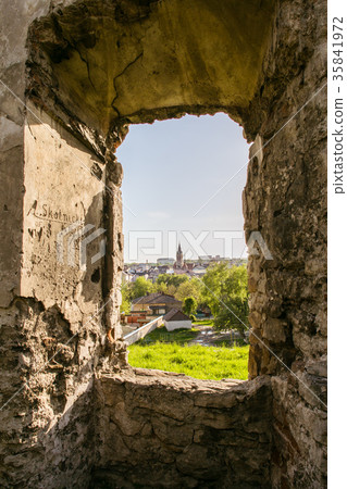 Ruins of old fortress in Chortkiv, Ukraine 35841972
