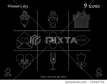 I love you womens doodle 9 icon in set of womens I love you womens doodle 9 icon in set of womens 35842734