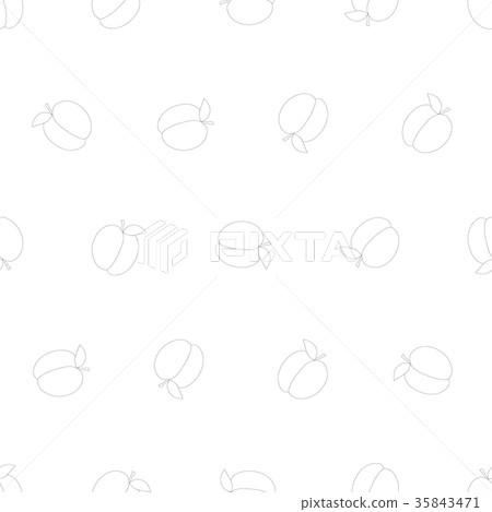 White Peach Seamless on White Background White Peach Seamless on White Background 35843471