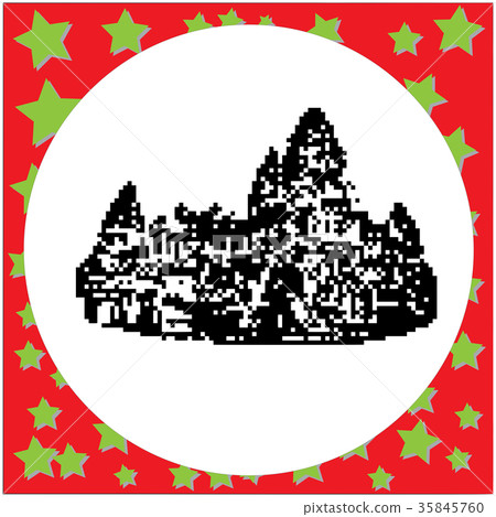 Angkor Wat in Cambodia black 8-bit Angkor Wat in Cambodia black 8-bit 35845760